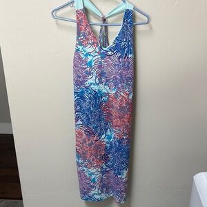 Title nine Floral Sleeveless Dress in Blue and Red